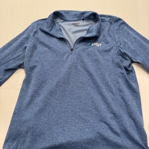 Stout Men's L Blue Quarter Zip Pullover‎ Long Sleeve OGIO Performance Golf Shirt